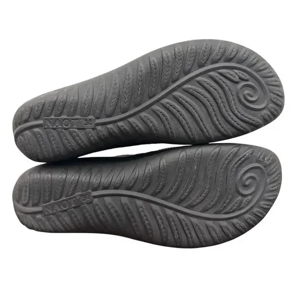 NAOT Kirei Mary Jane Shoes Black Leather US 7 Timeless Classic Comfort Coquette - Picture 8 of 11